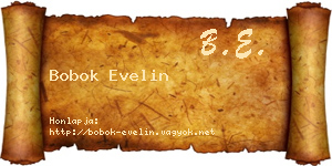 Bobok Evelin névjegykártya